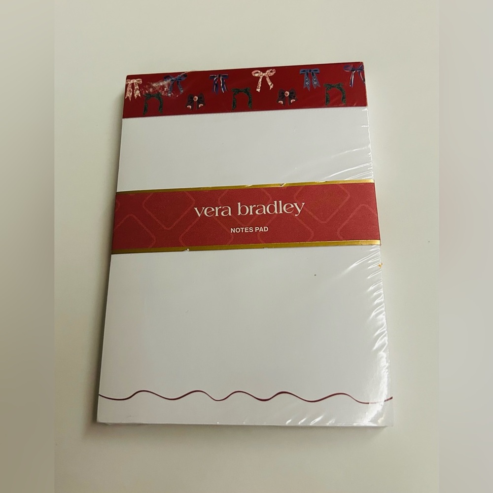 New Vera Bradley Note Pad "Bow Music" 100 Blank Pages Valentine’s Day Valentine